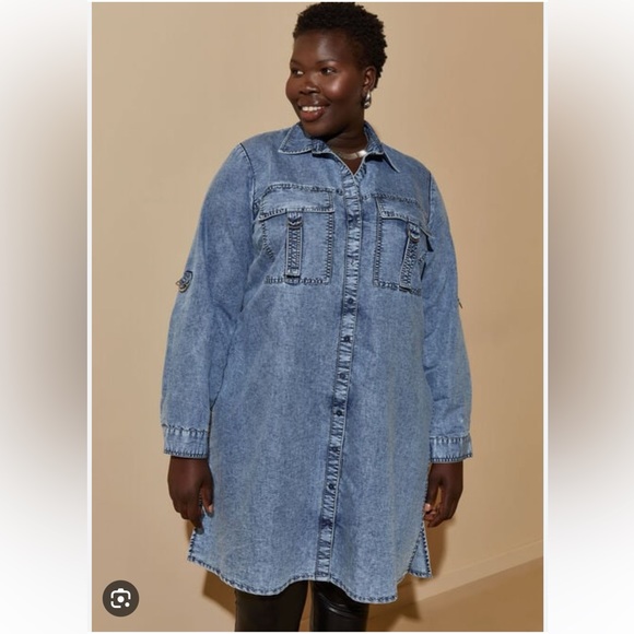 Brand New Denim Tunic / Dress Size 22 - Picture 6 of 11